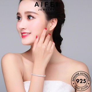 AIFEI JEWELRY แฟชั่น ผู้หญิง เงิน กำไล เครื่องประดับ แท้ กำไลข้อมือ เกาหลี 925 เครื่องประดับ ต้นฉบับ Silver ผู้หญิง ปลากะตักง่ายๆ B44