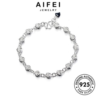 AIFEI JEWELRY ผู้หญิง Silver ดอกกุหลาบที่เรียบง่าย ต้นฉบับ เงิน เครื่องประดับ แท้ กำไล ผู้หญิง แฟชั่น เกาหลี เครื่องประดับ กำไลข้อมือ 925 B64