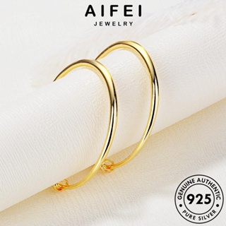 AIFEI JEWELRY 925 กำไลข้อมือ ต้นฉบับ เกาหลี แฟชั่น กำไล ผู้หญิง ทอง Silver ผู้หญิง เครื่องประดับ แท้ เครื่องประดับ รูรับแสง เงิน B399