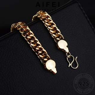 AIFEI JEWELRY ครอบงำ แฟชั่น เกาหลี กำไลข้อมือ เครื่องประดับ กำไล ต้นฉบับ เงิน 925 ผู้ชาย แท้ เครื่องประดับ Silver ผู้หญิง B401