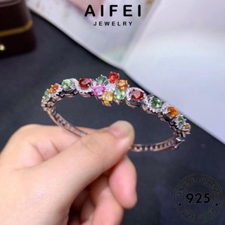 AIFEI JEWELRY 925 Silver แฟชั่น กำไลข้อมือ ต้นฉบับ คริสตัล ผู้หญิง เงิน แท้ กำไล เครื่องประดับ มีสีสัน เกาหลี ผู้หญิง เครื่องประดับ B518