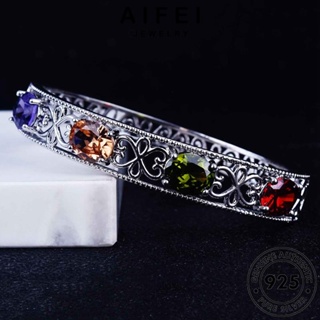 AIFEI JEWELRY ต้นฉบับ แฟชั่น 925 เครื่องประดับ แท้ กำไล รูปแบบกลวง Silver กำไลข้อมือ ผู้หญิง ผู้หญิง เงิน เกาหลี เครื่องประดับ คริสตัล B541