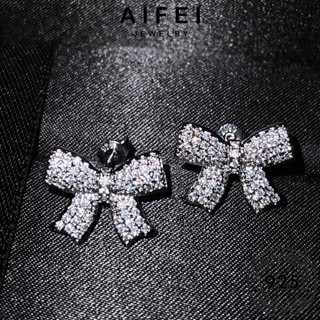 AIFEI JEWELRY ห่วง ตุ้มหู ผู้หญิง หนีบ Silver เกาหลี ต่างหู ต้นฉบับ เครื่องประดับ แท้ เงิน หูกระต่าย 925 มอยส์ซาไนท์ไดมอนด์ แฟชั่น เครื่องประดับ E876