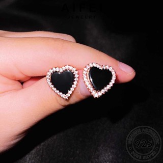 AIFEI JEWELRY หนีบ ตุ้มหู เงิน แฟชั่น 925 ผู้หญิง Silver เครื่องประดับ มอยส์ซาไนท์ ห่วง เกาหลี แท้ โกลด์ ต่างหู รัก ต้นฉบับ ไดมอนด์ เครื่องประดับ E879