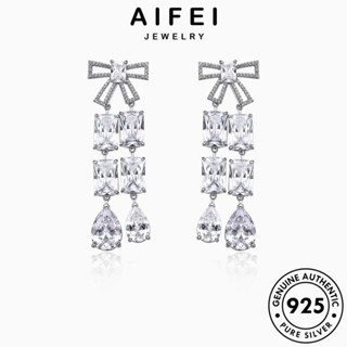 AIFEI JEWELRY หนีบ หูกระต่าย แฟชั่น ผู้หญิง แท้ Silver เกาหลี มอยส์ซาไนท์ไดมอนด์ เครื่องประดับ 925 เครื่องประดับ ต่างหู เงิน ต้นฉบับ ห่วง ตุ้มหู E1047