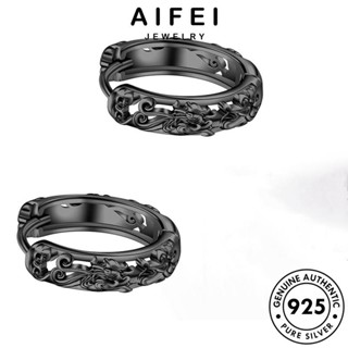 AIFEI JEWELRY เกาหลี หนีบ เครื่องประดับ เครื่องประดับ แท้ ห่วง แฟชั่น ต่างหู กองกำลังที่กล้าหาญ เงิน 925 Silver ผู้ชาย ต้นฉบับ ตุ้มหู E1141