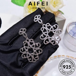 AIFEI JEWELRY ต่างหู ต้นฉบับ เงิน เครื่องประดับ เถาวัลย์ ตุ้มหู เกาหลี เครื่องประดับ มอยส์ซาไนท์ไดมอนด์ Silver แฟชั่น หนีบ 925 ผู้หญิง ห่วง แท้ E1173