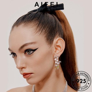 AIFEI JEWELRY 925 แฟชั่น แท้ มอยส์ซาไนท์ไดมอนด์ วงกลมคู่ เครื่องประดับ เกาหลี ต่างหู ห่วง เงิน เครื่องประดับ ตุ้มหู หนีบ ผู้หญิง Silver ต้นฉบับ E1236