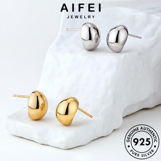 AIFEI JEWELRY ตุ้มหู ต่างหู เงิน หนีบ ผู้หญิง ทอง แฟชั่น แท้ 925 เกาหลี ถั่วเงินขนาดเล็ก ห่วง ต้นฉบับ Silver เครื่องประดับ เครื่องประดับ E1316