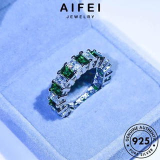 Aifei JEWELRY แหวนเงิน 925 ประดับมรกต สําหรับผู้หญิง R78