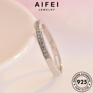 Aifei JEWELRY แหวนเงิน 925 ประดับเพชรโมอิส แฟชั่น สําหรับผู้หญิง R218