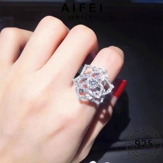 Aifei JEWELRY แหวนเพชรโมอิส เงิน 925 แฟชั่น สําหรับผู้หญิง R297