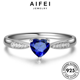 Aifei JEWELRY แหวนเงิน 925 รูปไพลิน คลาสสิก สําหรับผู้หญิง R442