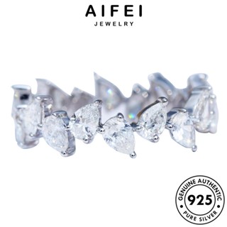 AIFEI JEWELRY แท้ ผู้หญิง มอยส์ซาไนท์ไดมอนด์ เครื่องประดับ Silver เครื่องประดับ แหวน เงิน เกาหลี 925 แฟชั่น สีบุคลิกภาพ ต้นฉบับ R876