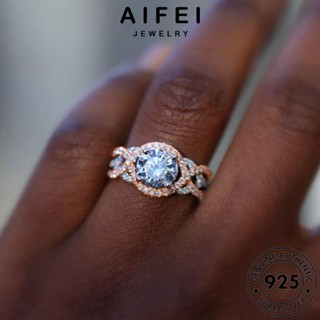 AIFEI JEWELRY ไดมอนด์ แท้ แฟชั่น เงิน โกลด์ เกาหลี Silver แฟชั่น ต้นฉบับ แหวน มอยส์ซาไนท์ เครื่องประดับ 925 ผู้หญิง เครื่องประดับ R1158