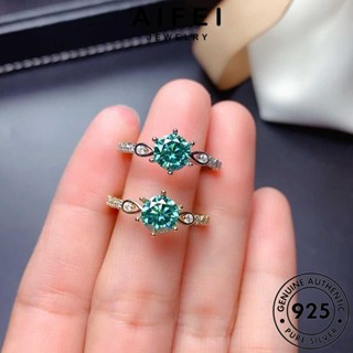 AIFEI JEWELRY 925 เครื่องประดับ แหวน เงิน ต้นฉบับ Silver เครื่องประดับ แท้ ทองมรกต แฟชั่น เกาหลี หัวใจและลูกศรคลาสสิก ผู้หญิง R2002