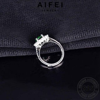 AIFEI JEWELRY ต้นฉบับ Silver เงิน วงรีคลาสสิก เครื่องประดับ แหวน เครื่องประดับ แท้ มรกต เกาหลี ผู้หญิง แฟชั่น 925 R2069