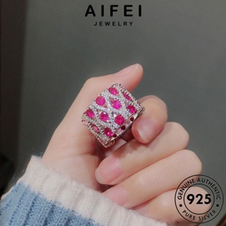 AIFEI JEWELRY เครื่องประดับ เกาหลี 925 Silver แหวน วินเทจ เงิน แฟชั่น แท้ ไพลิน ต้นฉบับ เครื่องประดับ ผู้หญิง R2131