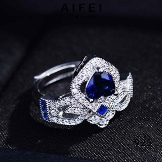 AIFEI JEWELRY มงกุฎวินเทจ ผู้หญิง แหวน ไพลิน ต้นฉบับ Silver 925 เกาหลี เครื่องประดับ แฟชั่น เครื่องประดับ เงิน แท้ R2253