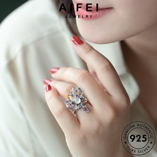 AIFEI JEWELRY แหวน เครื่องประดับ เครื่องประดับ ต้นฉบับ เงิน 925 อความารีน เกาหลี แท้ ผีเสื้อสุดหรู ผู้หญิง Silver แฟชั่น R2278