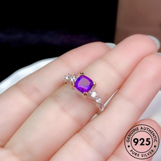 AIFEI JEWELRY แหวน แท้ เครื่องประดับ เงิน แฟชั่น 925 ต้นฉบับ Silver ผู้หญิง เครื่องประดับ อารมณ์สองสี เกาหลี พลอยสีม่วง R2280