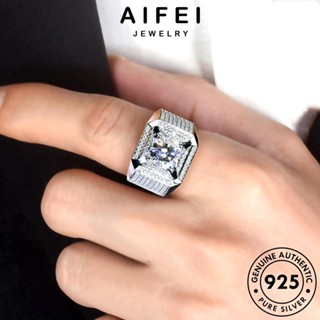 AIFEI JEWELRY ต้นฉบับ แท้ แหวน เครื่องประดับ Silver 925 แฟชั่น เงิน เครื่องประดับ ผู้หญิง แฟชั่น มอยส์ซาไนท์ไดมอนด์ เกาหลี R43