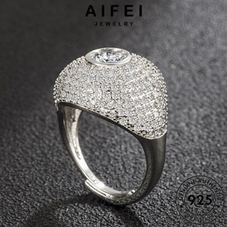 AIFEI JEWELRY 925 แท้ ต้นฉบับ แหวน มอยส์ซาไนท์ไดมอนด์ แฟชั่น Silver เงิน เครื่องประดับ เกาหลี หรูหรา เครื่องประดับ ผู้หญิง R541