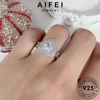 AIFEI JEWELRY 925 เงิน แท้ เกาหลี Silver มอยส์ซาไนท์ไดมอนด์ ต้นฉบับ ความรักที่หรูหรา แฟชั่น ผู้หญิง เครื่องประดับ แหวน เครื่องประดับ R546