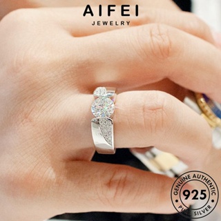 AIFEI JEWELRY เครื่องประดับ มอยส์ซาไนท์ไดมอนด์ แหวน Silver ผู้หญิง อารมณ์ เกาหลี เงิน แฟชั่น ต้นฉบับ 925 เครื่องประดับ แท้ R548