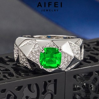 AIFEI JEWELRY ต้นฉบับ แหวน แท้ 925 เงิน แฟชั่น เครื่องประดับ เกาหลี Silver ผู้หญิง ไพลิน สามเหลี่ยมบุคลิกภาพ เครื่องประดับ R858