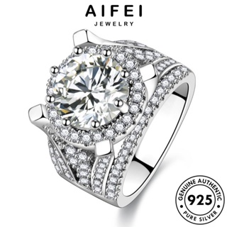 AIFEI JEWELRY เกาหลี เครื่องประดับ แหวน มอยส์ซาไนท์ เครื่องประดับ 925 โกลด์ ต้นฉบับ แท้ ดอกไม้หรูหรา ผู้หญิง เงิน ไดมอนด์ แฟชั่น Silver R887