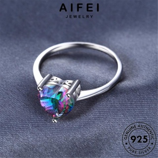 AIFEI JEWELRY 925 Silver แฟชั่น แท้ เครื่องประดับ เกาหลี ผู้หญิง เครื่องประดับ เงิน แหวน ต้นฉบับ โมรา ความรักที่เรียบง่าย R726