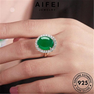 AIFEI JEWELRY ต้นฉบับ เงิน Silver แหวน เกาหลี หยก เครื่องประดับ เครื่องประดับ ผู้หญิง แท้ วงรีวินเทจ 925 แฟชั่น R1242