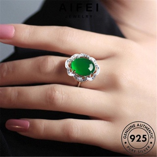 AIFEI JEWELRY Silver เครื่องประดับ หยก วงรีวินเทจ เงิน ต้นฉบับ แท้ 925 แหวน เกาหลี แฟชั่น เครื่องประดับ ผู้หญิง R1351