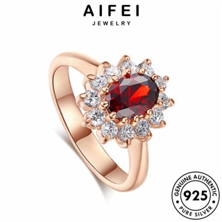 AIFEI JEWELRY ผู้หญิง เครื่องประดับ ทองมรกต ต้นฉบับ เครื่องประดับ วงรีบุคลิกภาพ เกาหลี แท้ เงิน Silver แหวน 925 แฟชั่น R1471