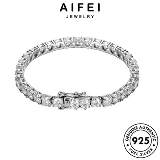 AIFEI JEWELRY Silver แท้ มอยส์ซาไนท์ไดมอนด์ แฟชั่น เพชรเกาหลีเต็ม เกาหลี ต้นฉบับ 925 กำไลข้อมือ ผู้หญิง เครื่องประดับ เครื่องประดับ กำไล เงิน ผู้หญิง B2