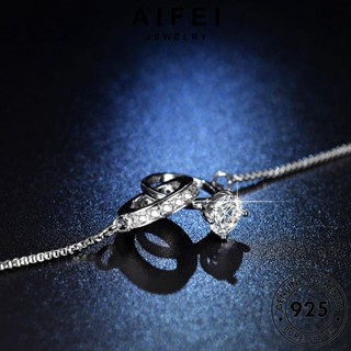 AIFEI JEWELRY กำไล เครื่องประดับ เงิน เกาหลี ต้นฉบับ กำไลข้อมือ Silver มอยส์ซาไนท์ไดมอนด์ แท้ ผู้หญิง แฟชั่น แหวนคู่ที่เรียบง่าย เครื่องประดับ 925 ผู้หญิง B5