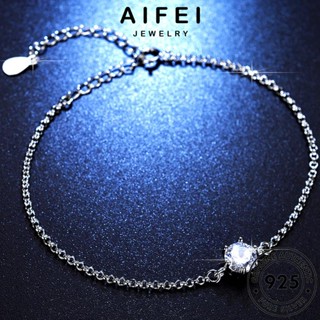 AIFEI JEWELRY ผู้หญิง 925 เงิน มอยส์ซาไนท์ไดมอนด์ แท้ หกกรงเล็บคลาสสิก กำไลข้อมือ เครื่องประดับ กำไล เครื่องประดับ ต้นฉบับ ผู้หญิง เกาหลี แฟชั่น Silver B8