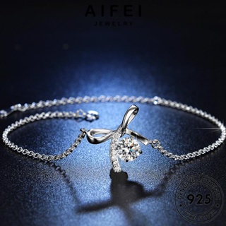 AIFEI JEWELRY เครื่องประดับ โบว์หวาน เงิน กำไล เกาหลี ผู้หญิง มอยส์ซาไนท์ไดมอนด์ ผู้หญิง แฟชั่น Silver เครื่องประดับ กำไลข้อมือ แท้ 925 ต้นฉบับ B13