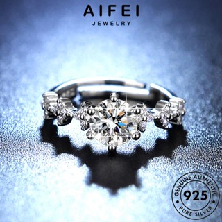 AIFEI JEWELRY เงิน Silver เครื่องประดับ แหวน มอยส์ซาไนท์ไดมอนด์ เกาหลี ต้นฉบับ โคลเวอร์อารมณ์ แท้ ผู้หญิง แฟชั่น เครื่องประดับ 925 R103