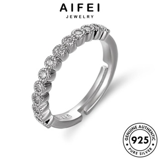 AIFEI JEWELRY แท้ แฟชั่น เครื่องประดับ เครื่องประดับ เงิน แหวน ผู้หญิง ดวงจันทร์ที่เรียบง่าย ต้นฉบับ Silver เกาหลี 925 มอยส์ซาไนท์ไดมอนด์ R136