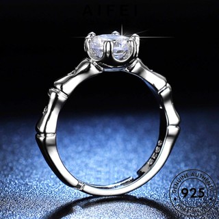 AIFEI JEWELRY เงิน เกาหลี แหวน ไม้ไผ่ส่วนบุคคล แฟชั่น เครื่องประดับ 925 Silver ผู้หญิง แท้ ต้นฉบับ มอยส์ซาไนท์ไดมอนด์ เครื่องประดับ R142