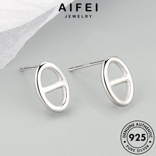 AIFEI JEWELRY ทอง เงิน จมูกหมู แฟชั่น ตุ้มหู ต้นฉบับ Silver เครื่องประดับ ต่างหู ห่วง เครื่องประดับ แท้ ผู้หญิง หนีบ เกาหลี 925 E84