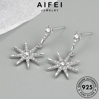 AIFEI JEWELRY มอยส์ซาไนท์ไดมอนด์ แฟชั่น ต้นฉบับ ตุ้มหู เครื่องประดับ 925 Silver เงิน ต่างหู หนีบ ห่วง เครื่องประดับ แฉก แท้ ผู้หญิง เกาหลี E317