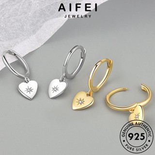 AIFEI JEWELRY ผู้หญิง ตุ้มหู มอยส์ซาไนท์ ต่างหู เกาหลี เครื่องประดับ เครื่องประดับ แท้ รัก ไดมอนด์ โกลด์ Silver หนีบ แฟชั่น เงิน 925 ห่วง ต้นฉบับ E327