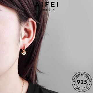 AIFEI JEWELRY เครื่องประดับ ต้นฉบับ Silver แฟชั่น ผู้หญิง ต่างหู เงิน รัก แท้ 925 มอยส์ซาไนท์ ตุ้มหู หนีบ โกลด์ เกาหลี เครื่องประดับ ห่วง ไดมอนด์ E360