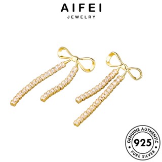 AIFEI JEWELRY หูกระต่าย ไดมอนด์ แฟชั่น หนีบ เกาหลี เงิน เครื่องประดับ โกลด์ 925 Silver ต้นฉบับ ห่วง มอยส์ซาไนท์ ตุ้มหู เครื่องประดับ ต่างหู ผู้หญิง แท้ E362