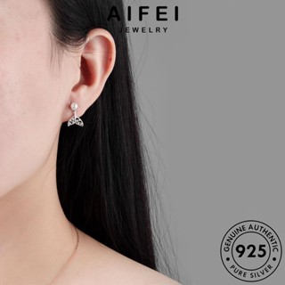 AIFEI JEWELRY เงือก แท้ ต่างหู เกาหลี เงิน Silver หนีบ ผู้หญิง 925 ห่วง ไข่มุกทอง แฟชั่น เครื่องประดับ เครื่องประดับ ตุ้มหู ต้นฉบับ E424