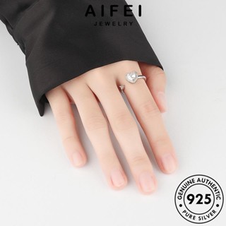 AIFEI JEWELRY เกาหลี ความรักแบบคลาสสิก แท้ 925 ผู้หญิง เครื่องประดับ มอยส์ซาไนท์ แฟชั่น Silver ต้นฉบับ โกลด์ เครื่องประดับ แหวน ไดมอนด์ เงิน R18