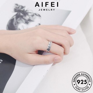 AIFEI JEWELRY เครื่องประดับ แหวน เลขโรมันโบราณ ต้นฉบับ 925 คู่รัก Silver เกาหลี เครื่องประดับ เงิน แท้ แฟชั่น R27